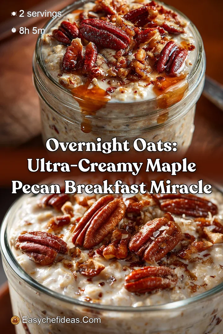 Overnight Oats: Ultra-Creamy Maple Pecan Breakfast Miracle