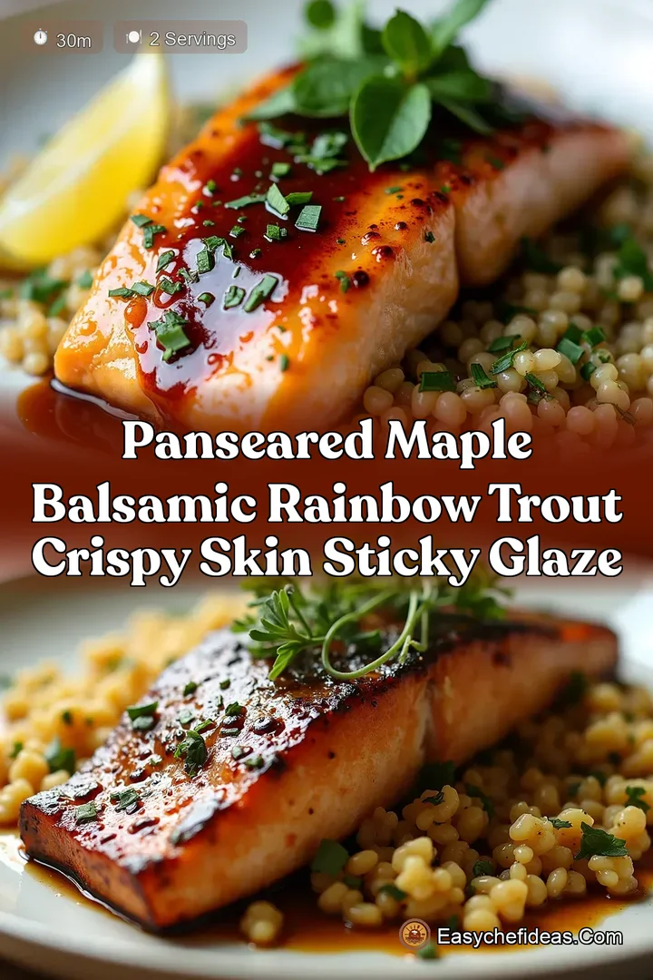 PanSeared Maple Balsamic Rainbow Trout Crispy Skin Sticky Glaze