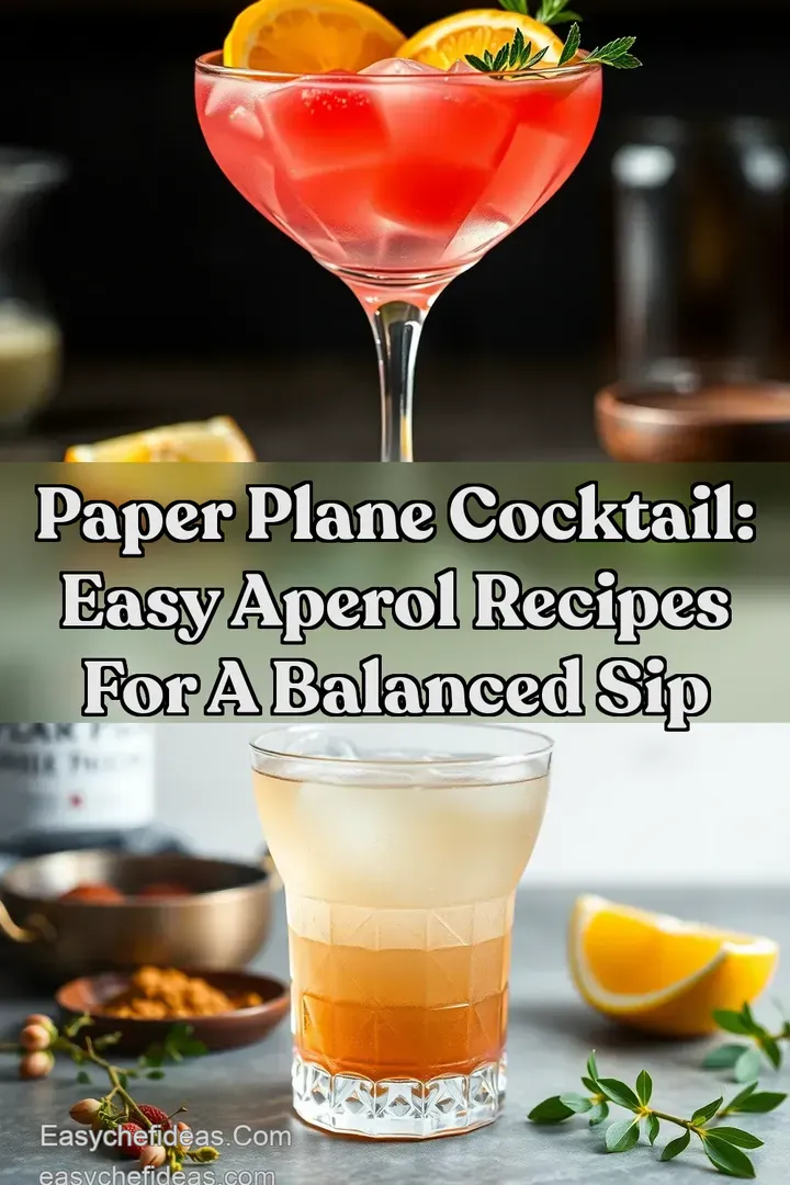 Paper Plane Cocktail: Easy Aperol Recipes For A Balanced Sip