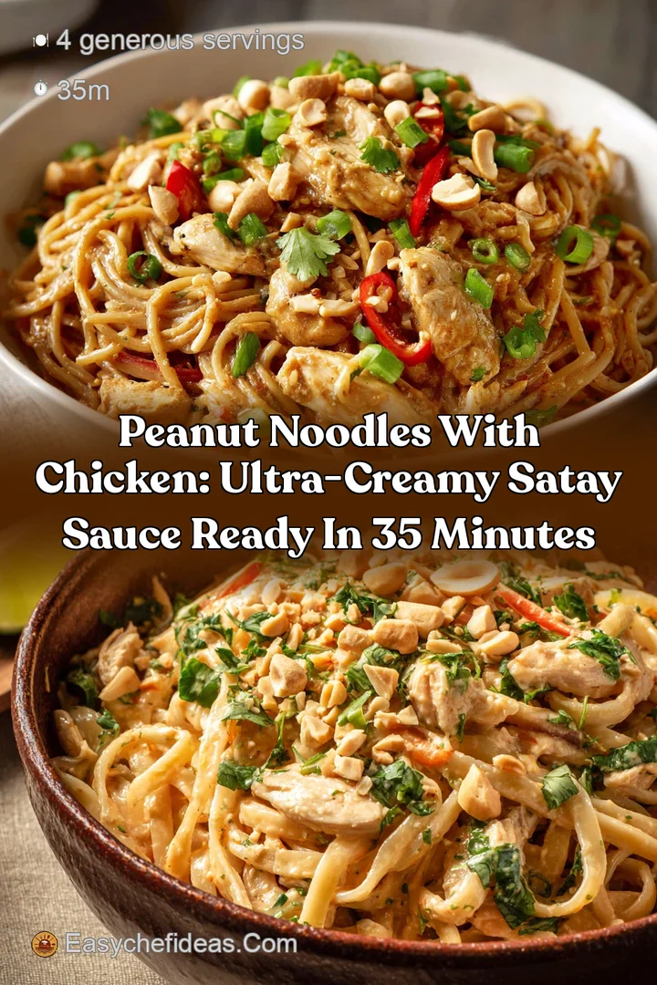 Peanut Noodles With Chicken: Ultra-Creamy Satay Sauce Ready in 35 Minutes