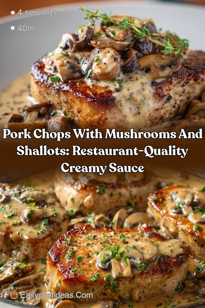 Pork Chops with Mushrooms and Shallots: Restaurant-Quality Creamy Sauce
