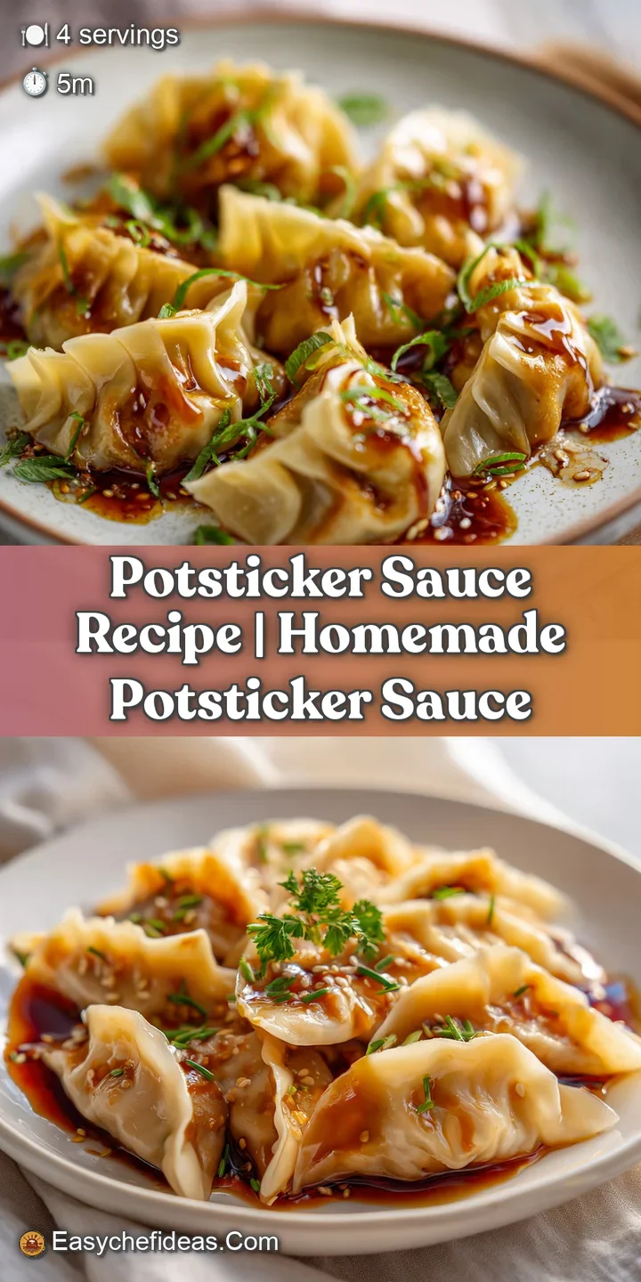 Up-close, glistening surface of homemade potsticker sauce. Deep brown hue promises complex, savory flavor in every delicio...