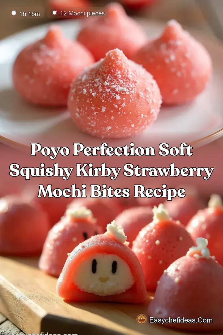 Poyo Perfection Soft Squishy Kirby Strawberry Mochi Bites Recipe