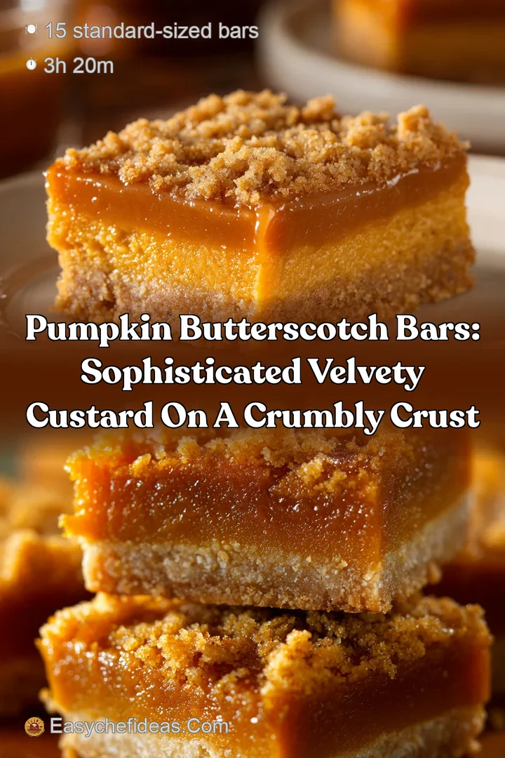 Pumpkin Butterscotch Bars: Sophisticated Velvety Custard on a Crumbly Crust