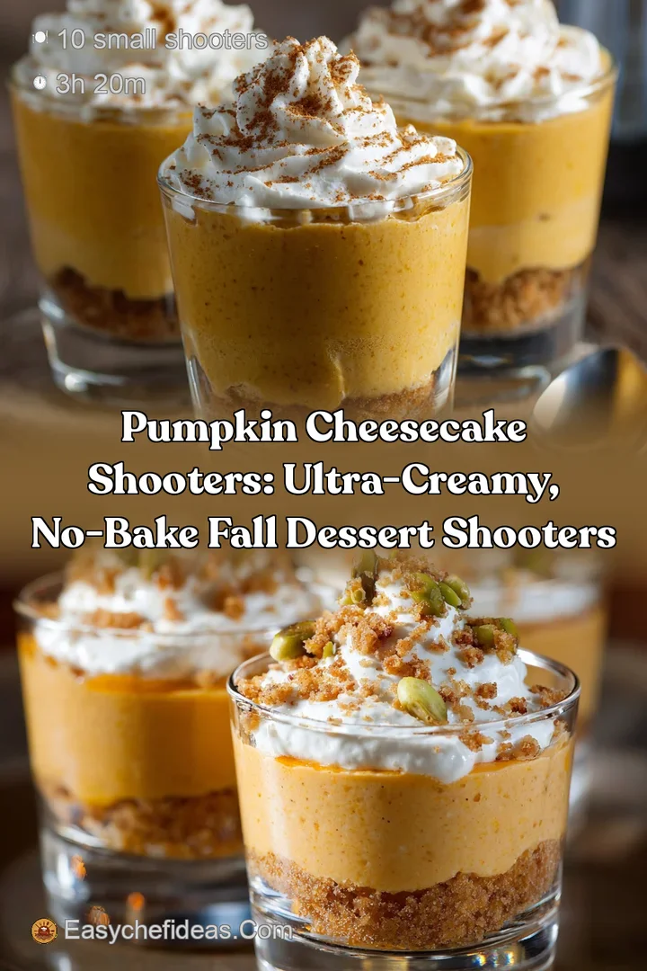 Pumpkin Cheesecake Shooters: Ultra-Creamy No-Bake Fall Dessert Shooters