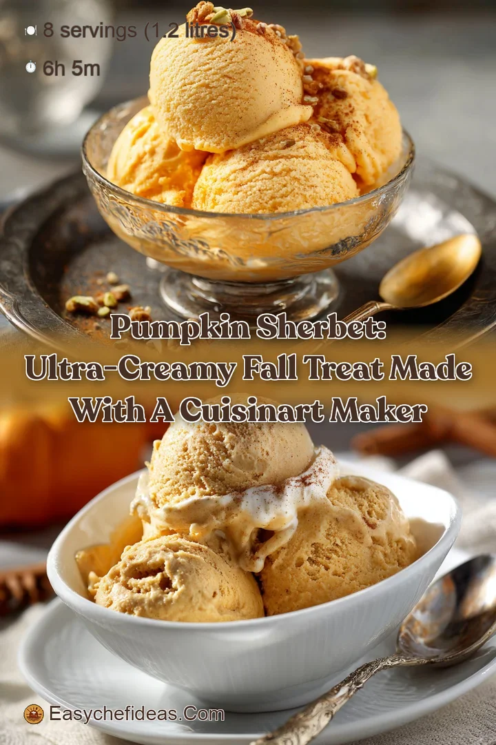 Pumpkin Sherbet: Ultra-Creamy Fall Treat Made with a Cuisinart Maker