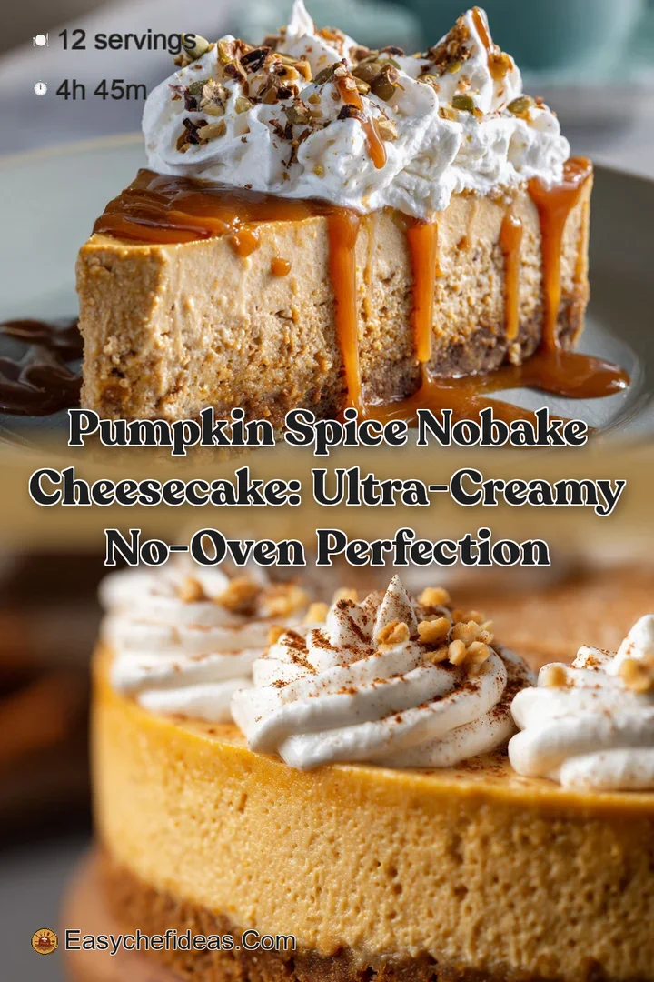 Pumpkin Spice NoBake Cheesecake: Ultra-Creamy No-Oven Perfection