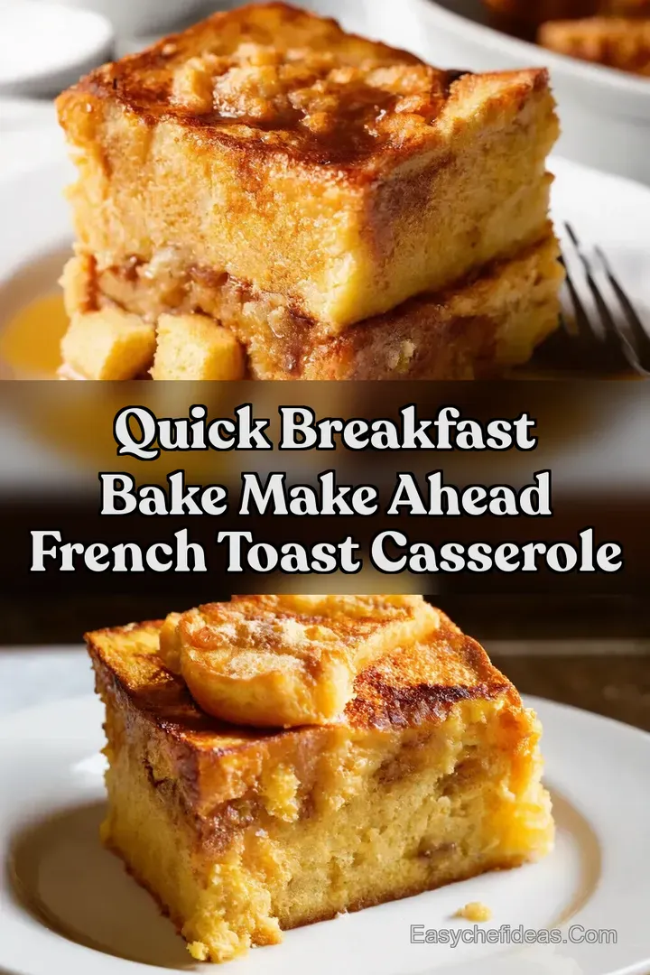 Quick Breakfast Bake Make Ahead French Toast Casserole
