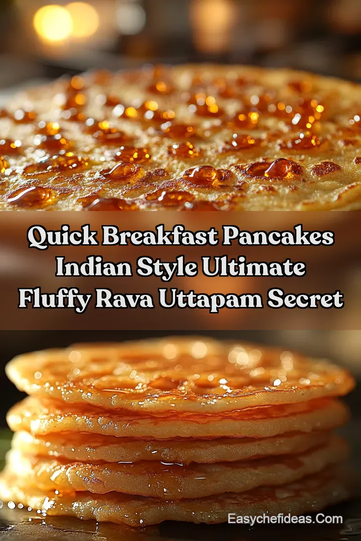 Quick Breakfast Pancakes Indian Style Ultimate Fluffy Rava Uttapam Secret