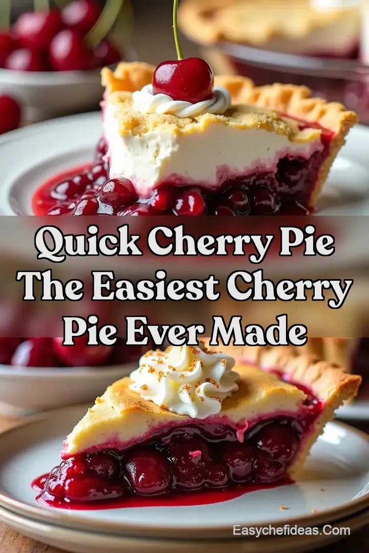 Quick Cherry Pie The Easiest Cherry Pie Ever Made