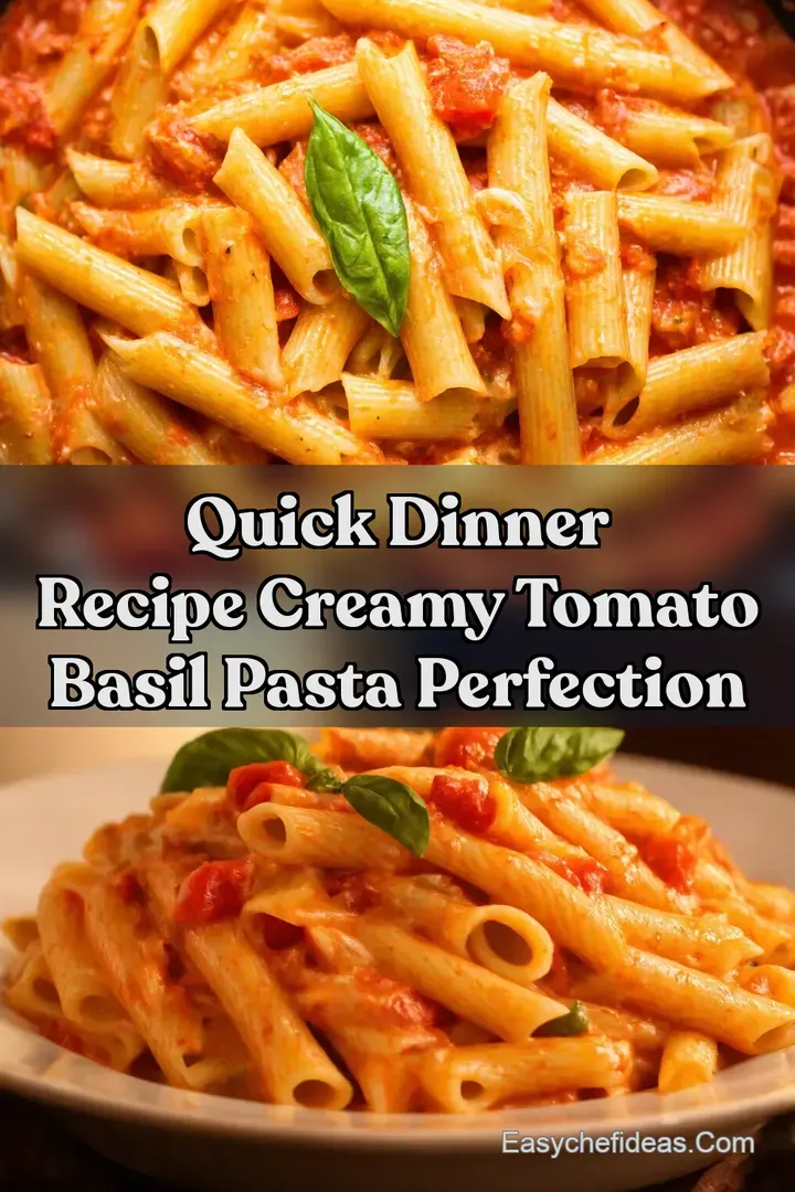 Quick Dinner Recipe Creamy Tomato Basil Pasta Perfection