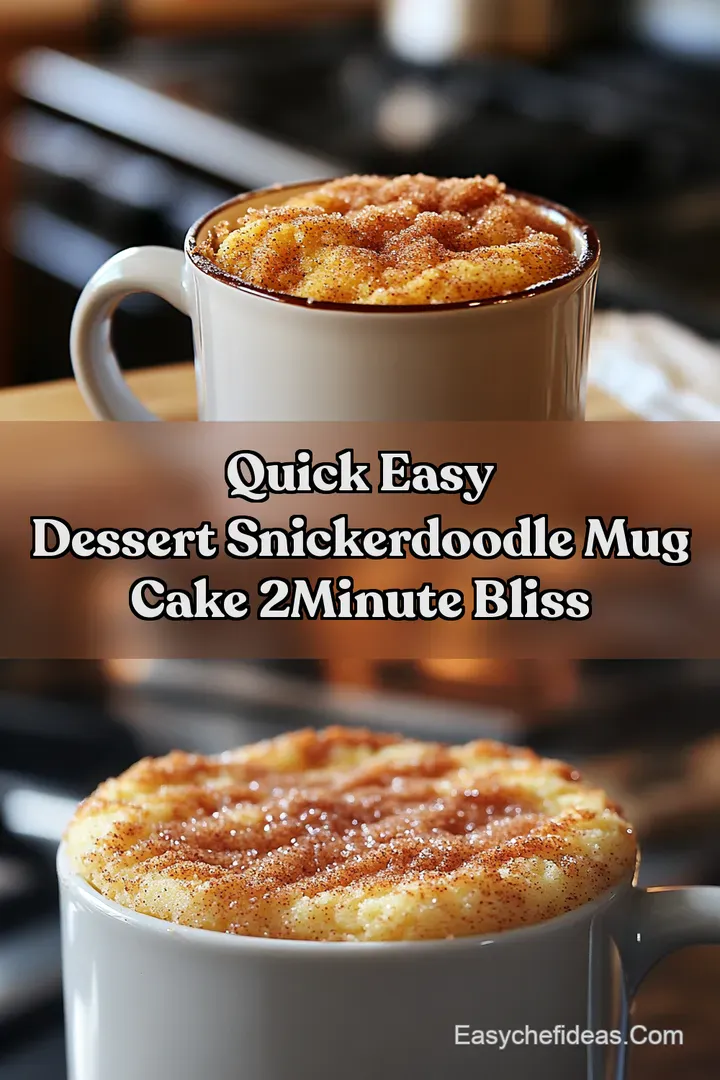 Quick Easy Dessert Snickerdoodle Mug Cake 2Minute Bliss
