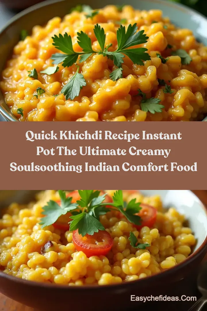 Quick Khichdi Recipe Instant Pot The Ultimate Creamy SoulSoothing Indian Comfort Food