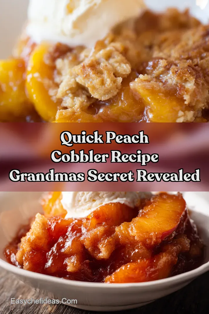 Quick Peach Cobbler Recipe Grandmas Secret Revealed