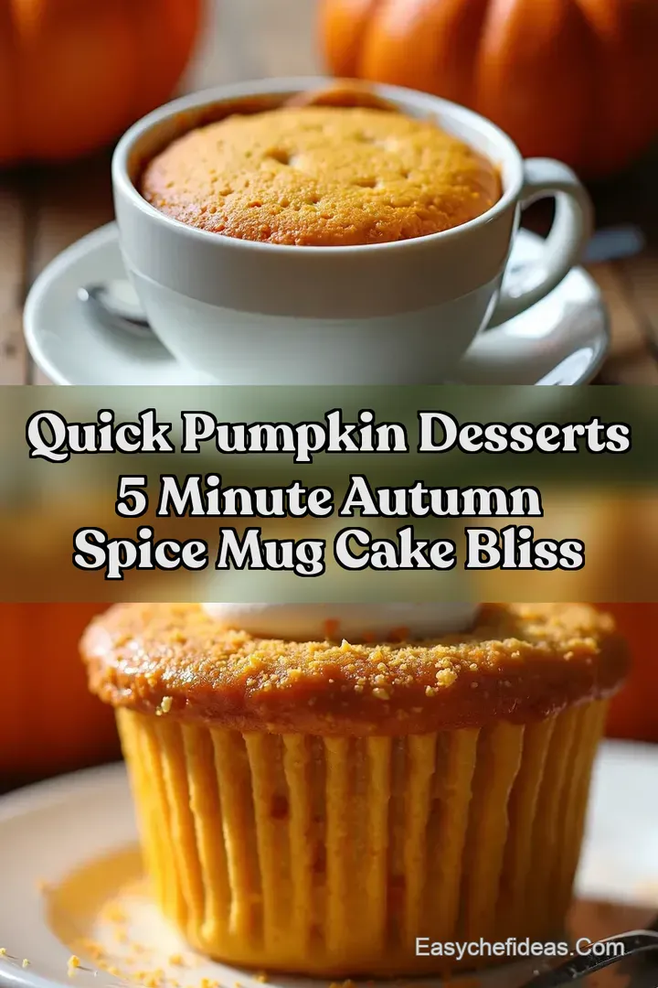 Quick Pumpkin Desserts 5 Minute Autumn Spice Mug Cake Bliss