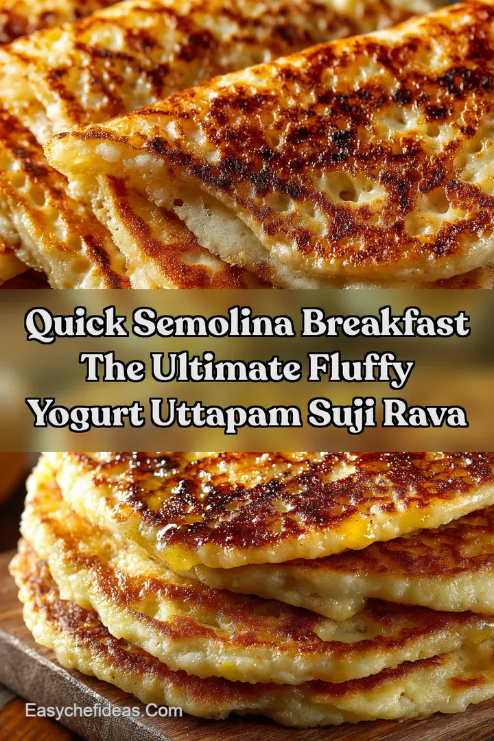 Quick Semolina Breakfast The Ultimate Fluffy Yogurt Uttapam Suji Rava