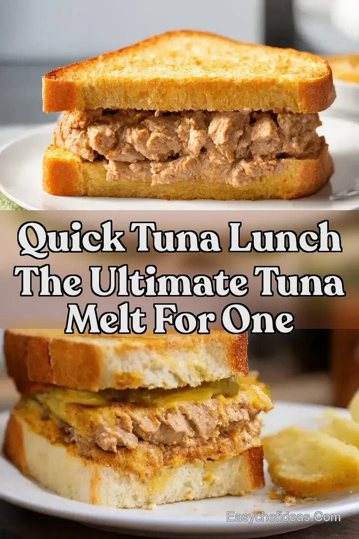 Quick Tuna Lunch The Ultimate Tuna Melt for One