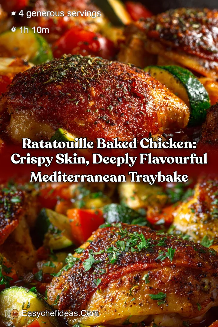 Ratatouille Baked Chicken: Crispy Skin Deeply Flavourful Mediterranean Traybake