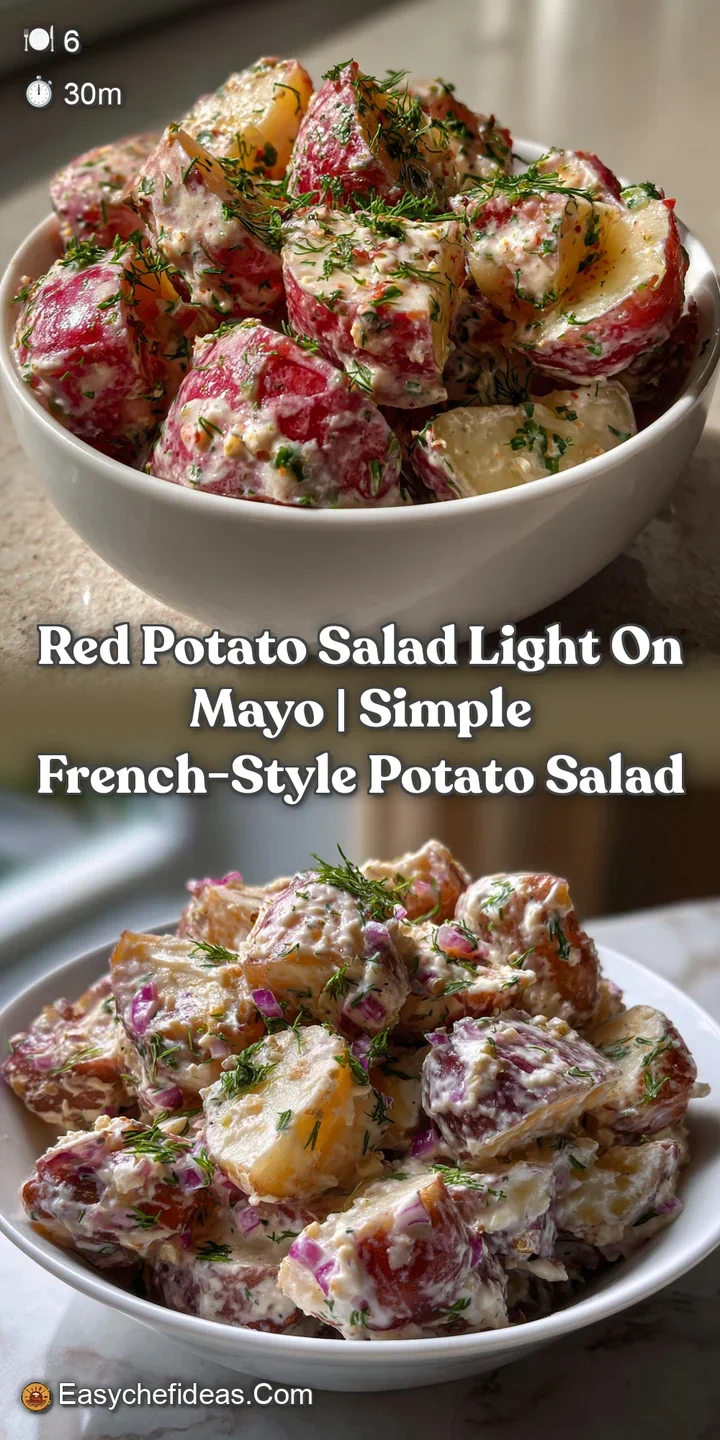 Red Potato Salad Light on Mayo | Simple French-style Potato Salad