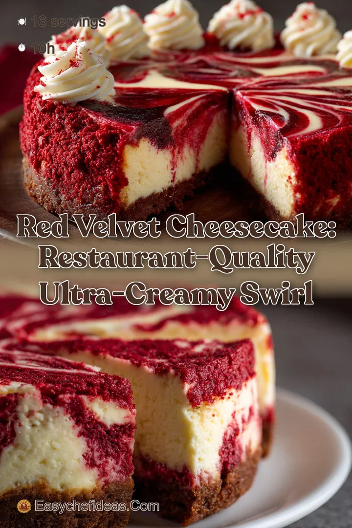 Red Velvet Cheesecake: Restaurant-Quality Ultra-Creamy Swirl