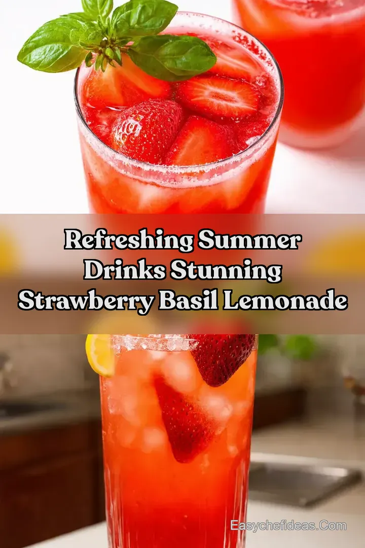 Refreshing Summer Drinks Stunning Strawberry Basil Lemonade