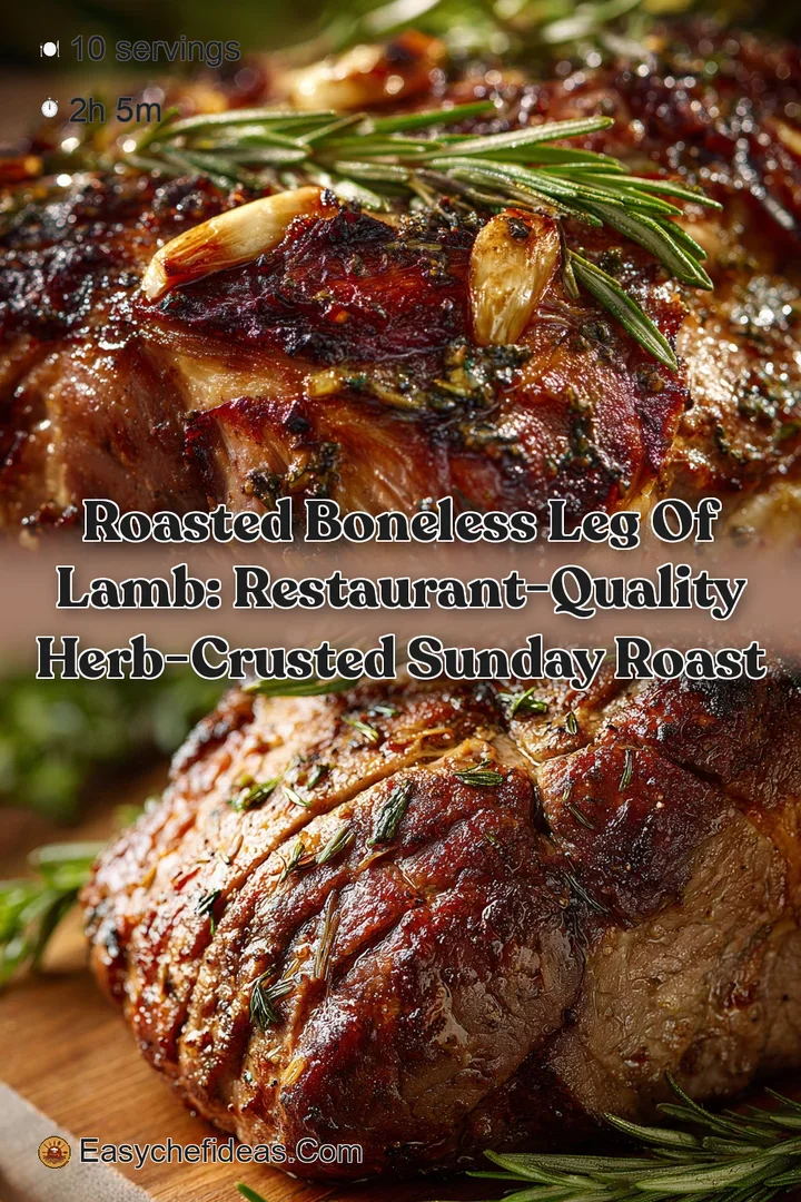 Roasted Boneless Leg of Lamb: Restaurant-Quality Herb-Crusted Sunday Roast