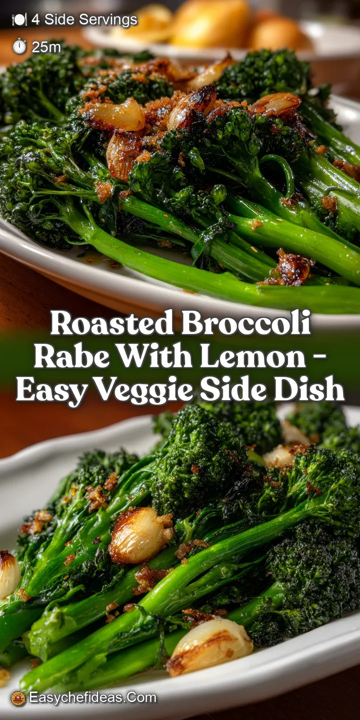 Roasted Broccoli Rabe with Lemon - Easy Veggie Side Dish