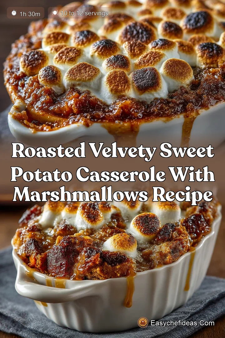 Roasted Velvety Sweet Potato Casserole with Marshmallows Recipe