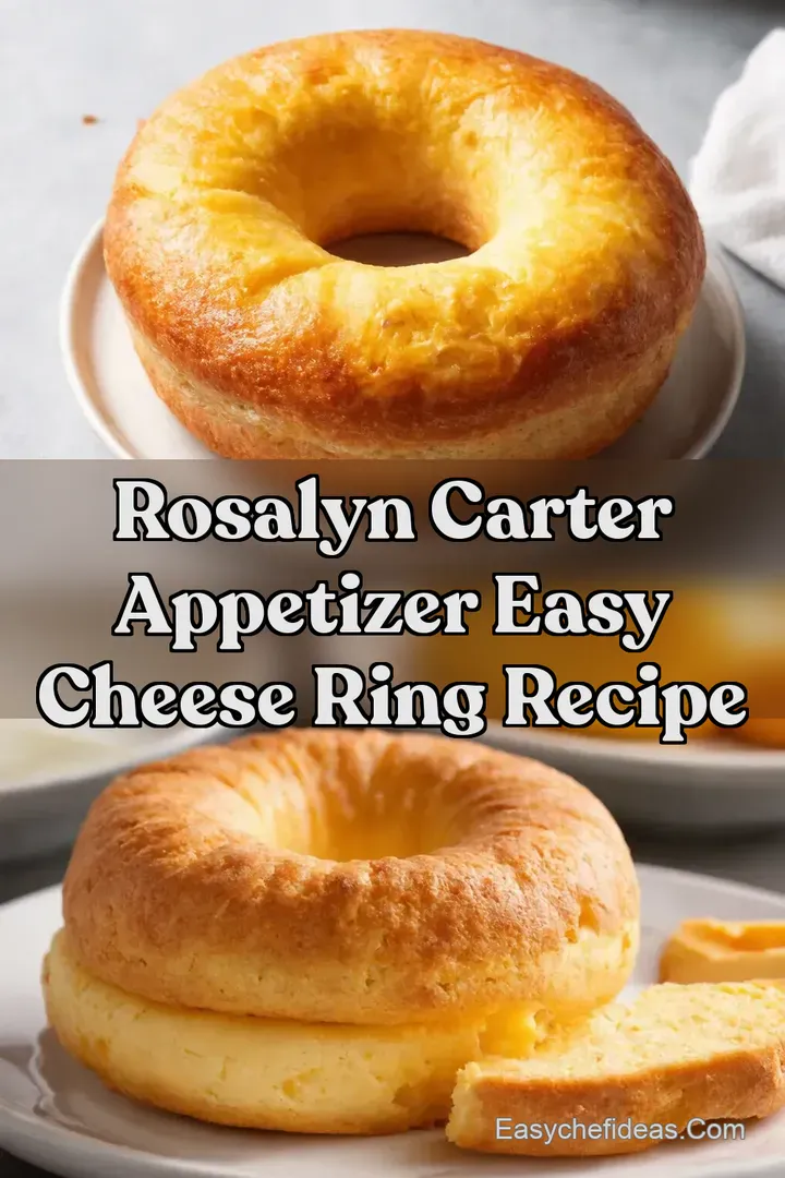 Rosalyn Carter Appetizer Easy Cheese Ring Recipe