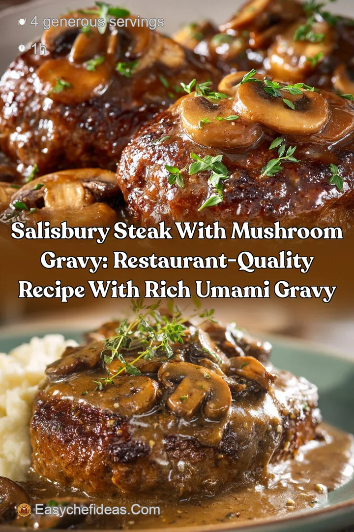 Salisbury Steak with Mushroom Gravy: Restaurant-Quality Recipe with Rich Umami Gravy