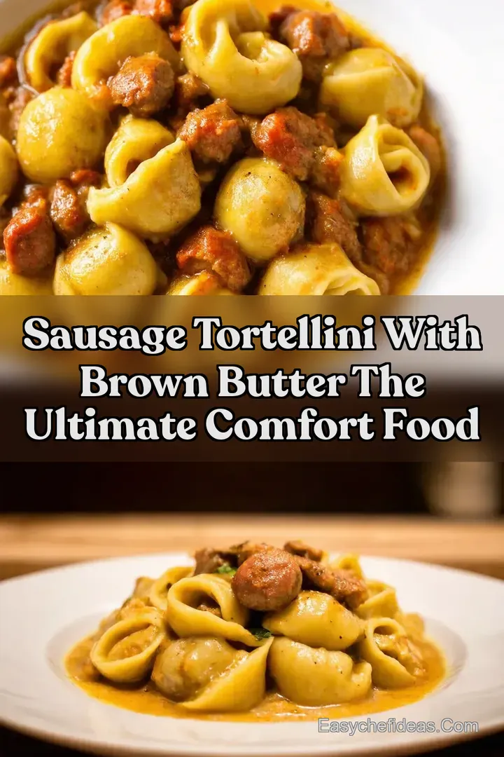 Sausage Tortellini With Brown Butter The Ultimate Comfort Food