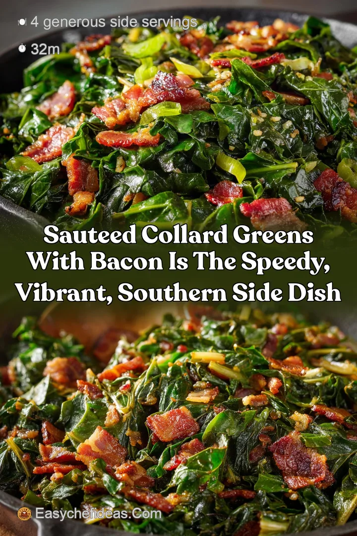Sauteed Collard Greens with Bacon is the Speedy Vibrant Southern Side Dish