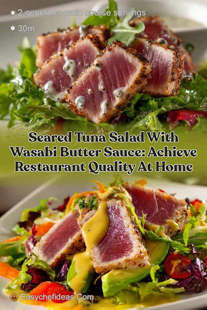 Seared Tuna Salad with Wasabi Butter Sauce: Achieve Restaurant Quality at Home