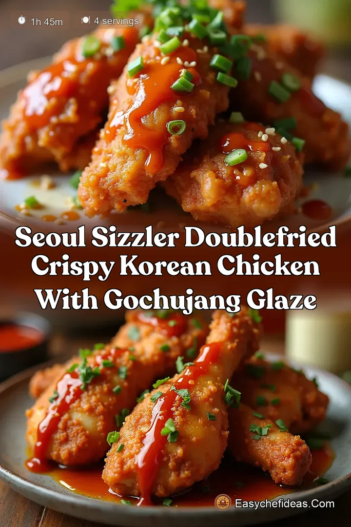 Seoul Sizzler DoubleFried Crispy Korean Chicken with Gochujang Glaze