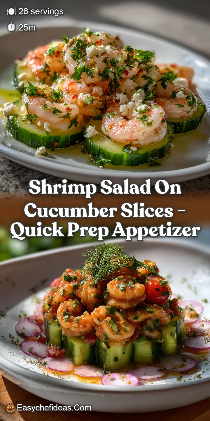 Shrimp Salad on Cucumber Slices - Quick Prep Appetizer
