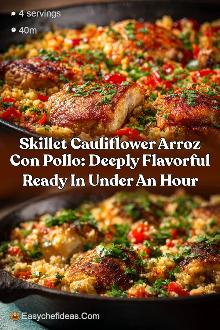 Skillet Cauliflower Arroz Con Pollo: Deeply Flavorful Ready in Under an Hour