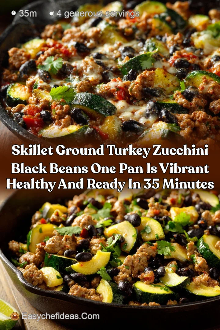 Skillet ground turkey zucchini black beans One pan is vibrant healthy and ready in 35 minutes