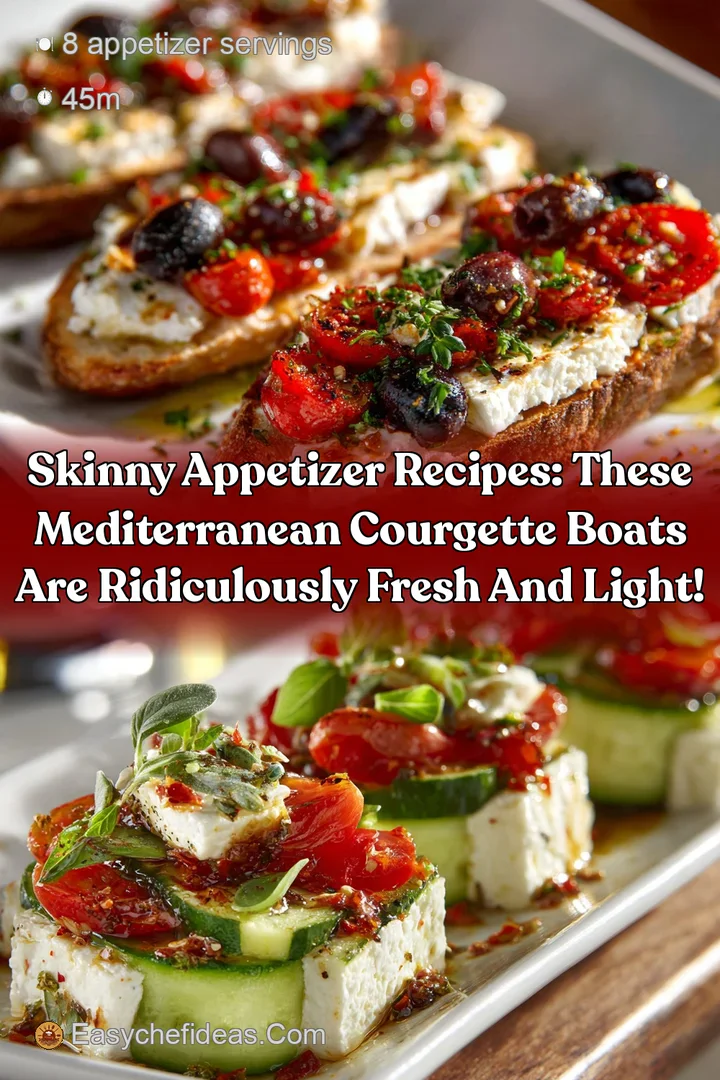 Skinny Appetizer Recipes: These Mediterranean Courgette Boats are ridiculously fresh and light!