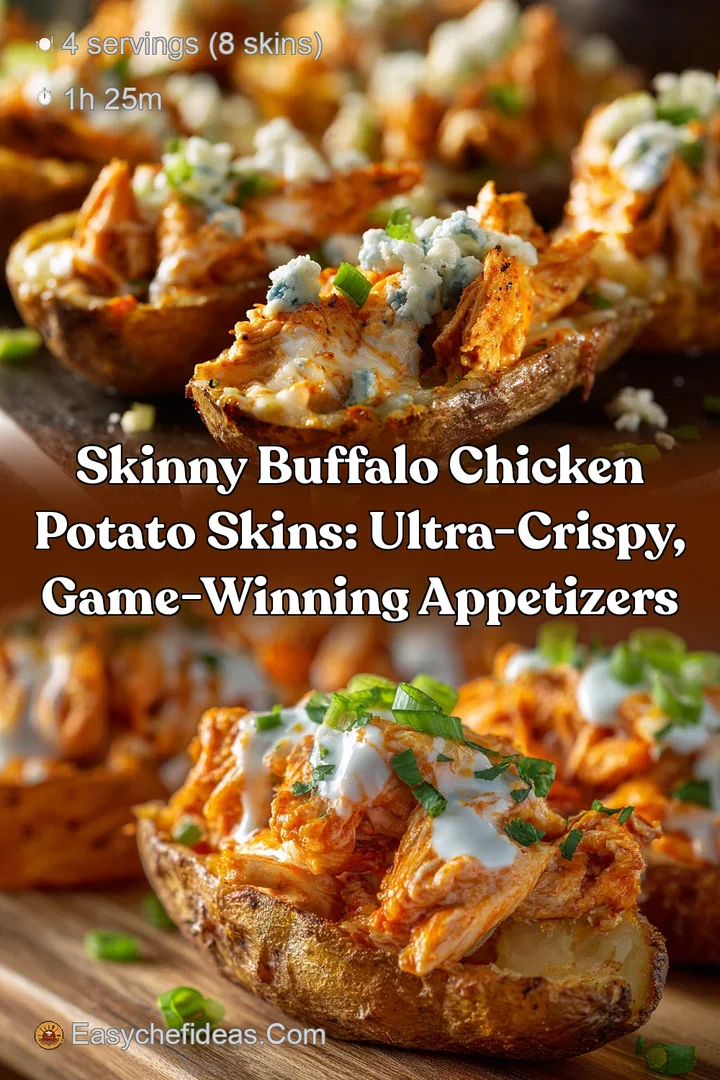 Skinny Buffalo Chicken Potato Skins: Ultra-Crispy Game-Winning Appetizers