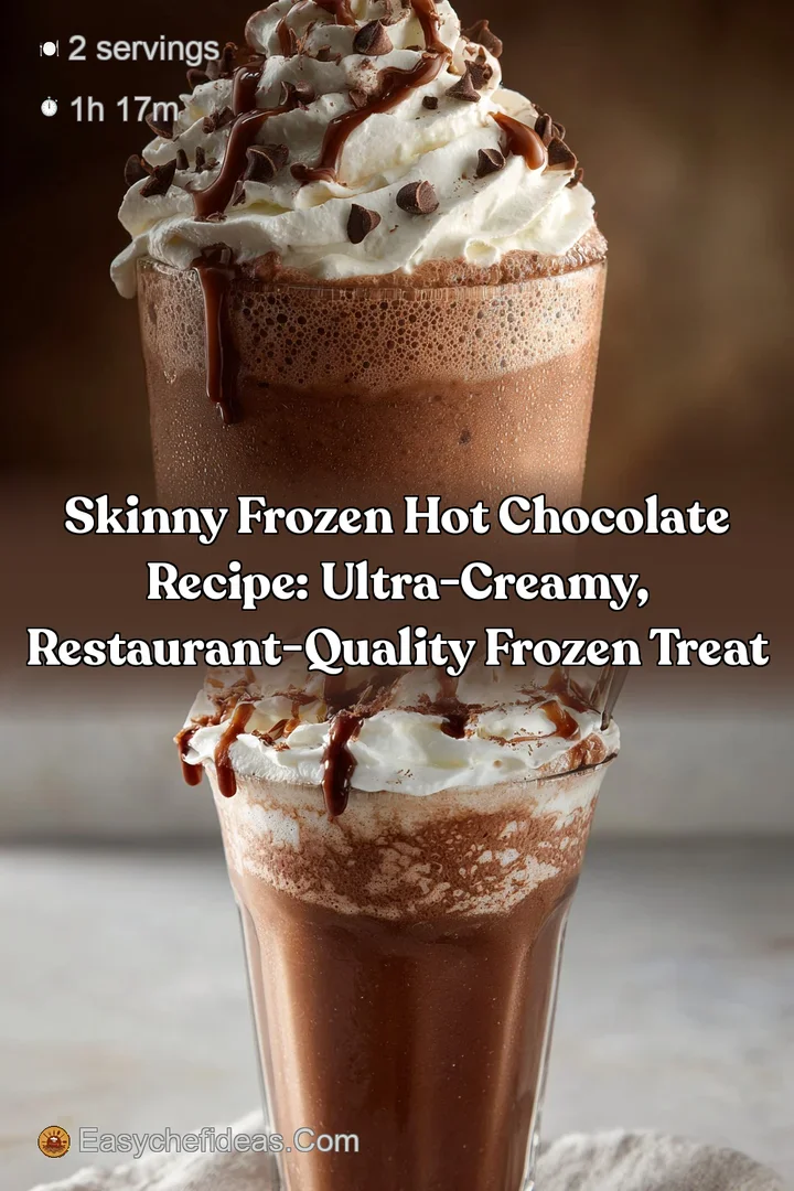 Skinny Frozen Hot Chocolate Recipe: Ultra-Creamy Restaurant-Quality Frozen Treat