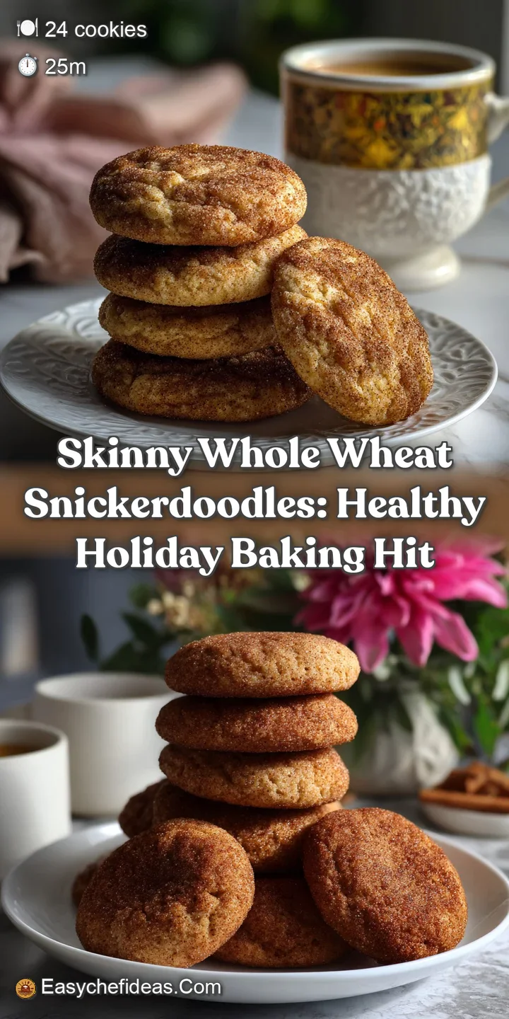 Skinny Whole Wheat Snickerdoodles: Healthy Holiday Baking Hit