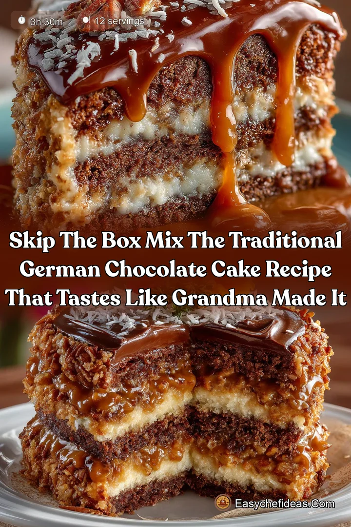 Skip the box mix The Traditional German Chocolate Cake recipe that tastes like Grandma made it