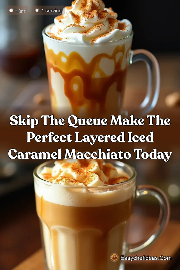 Skip the Queue Make the Perfect Layered Iced Caramel Macchiato Today
