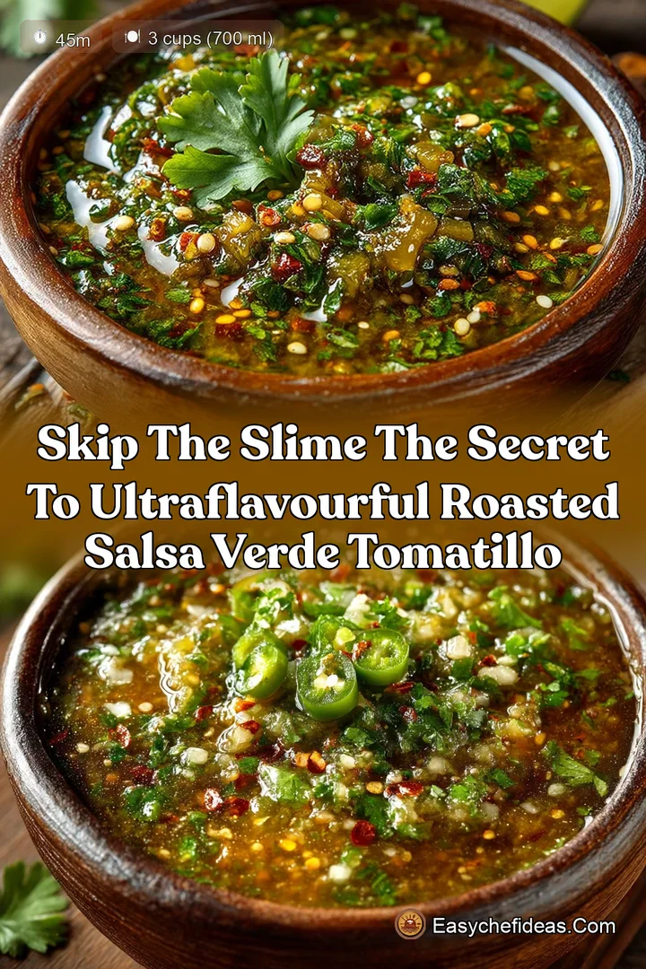 Skip the Slime The Secret to UltraFlavourful Roasted Salsa Verde Tomatillo