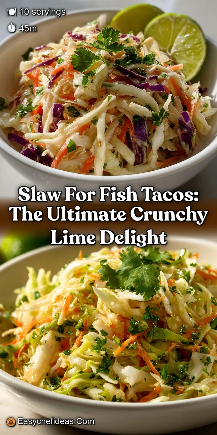 Slaw For Fish Tacos: The Ultimate Crunchy Lime Delight