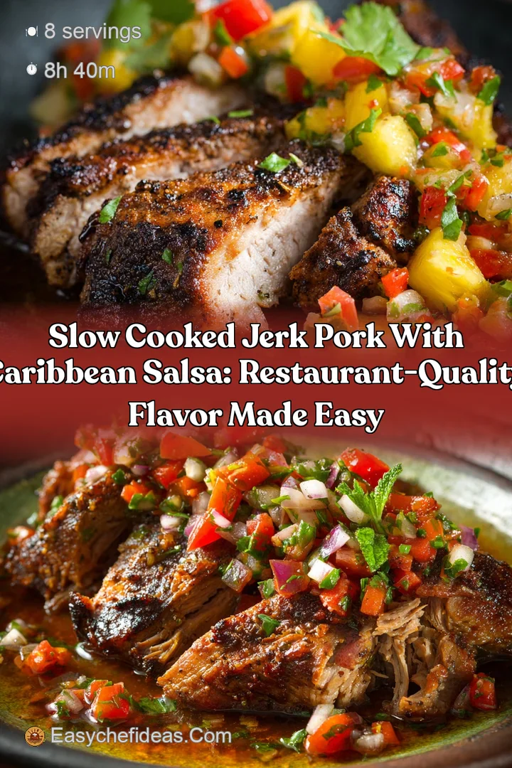 Slow Cooked Jerk Pork with Caribbean Salsa: Restaurant-Quality Flavor Made Easy