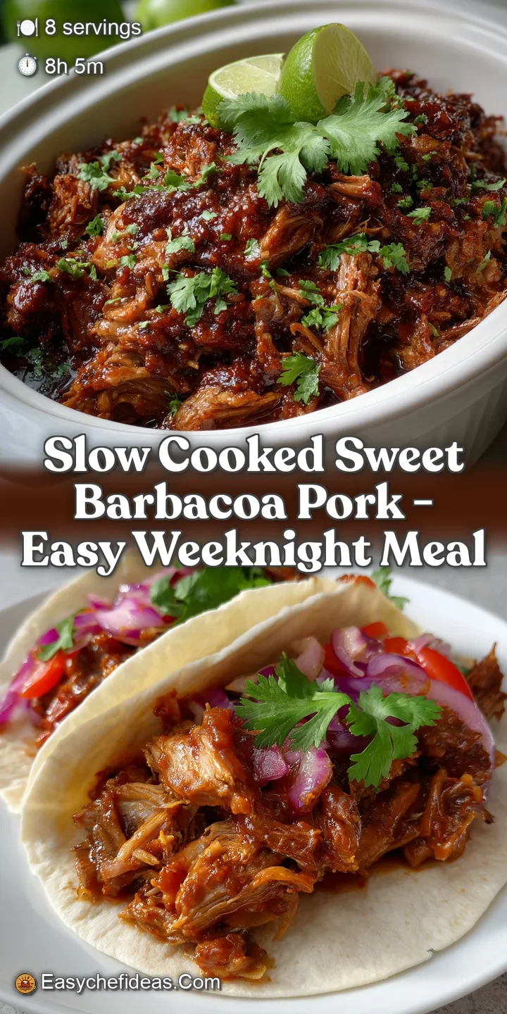 Slow Cooked Sweet Barbacoa Pork - Easy Weeknight Meal