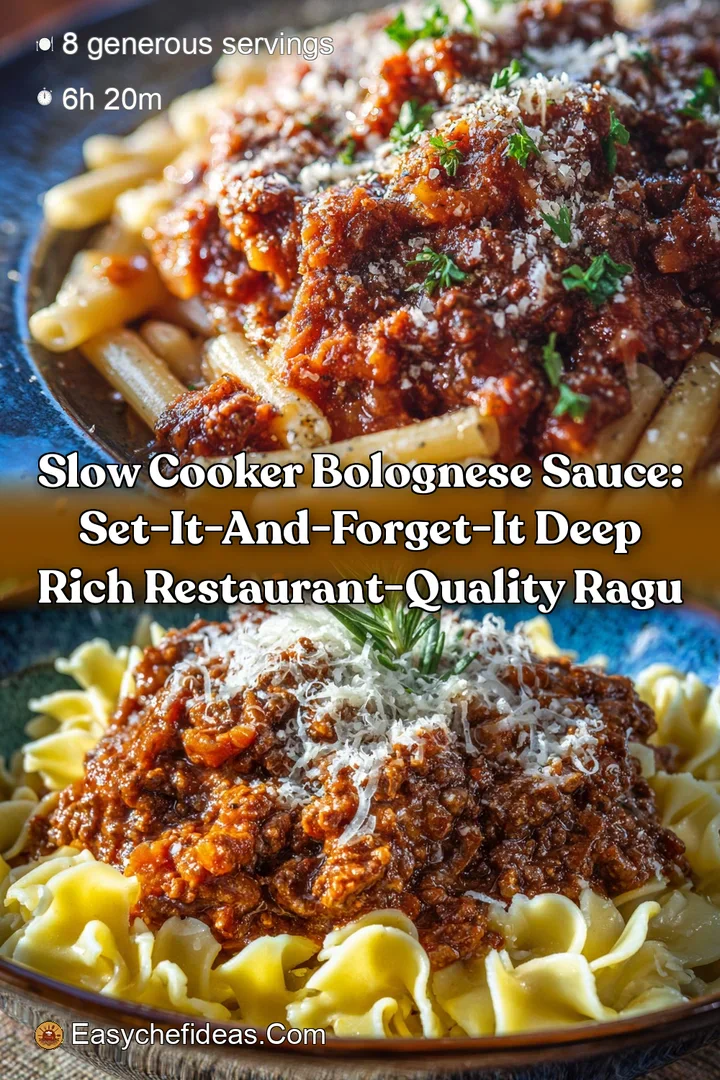 Slow Cooker Bolognese Sauce: Set-It-and-Forget-It Deep Rich Restaurant-Quality Ragu