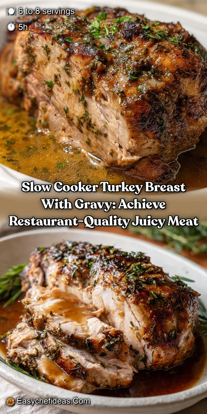 Slow Cooker Turkey Breast with Gravy: Achieve Restaurant-Quality Juicy Meat