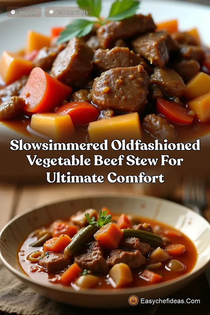 SlowSimmered OldFashioned Vegetable Beef Stew for Ultimate Comfort
